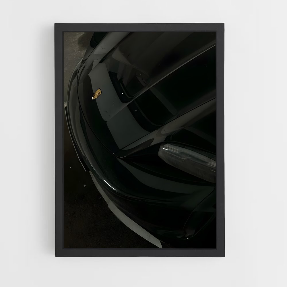 Poster Noir Électrique – affiche Porsche (vue 2)